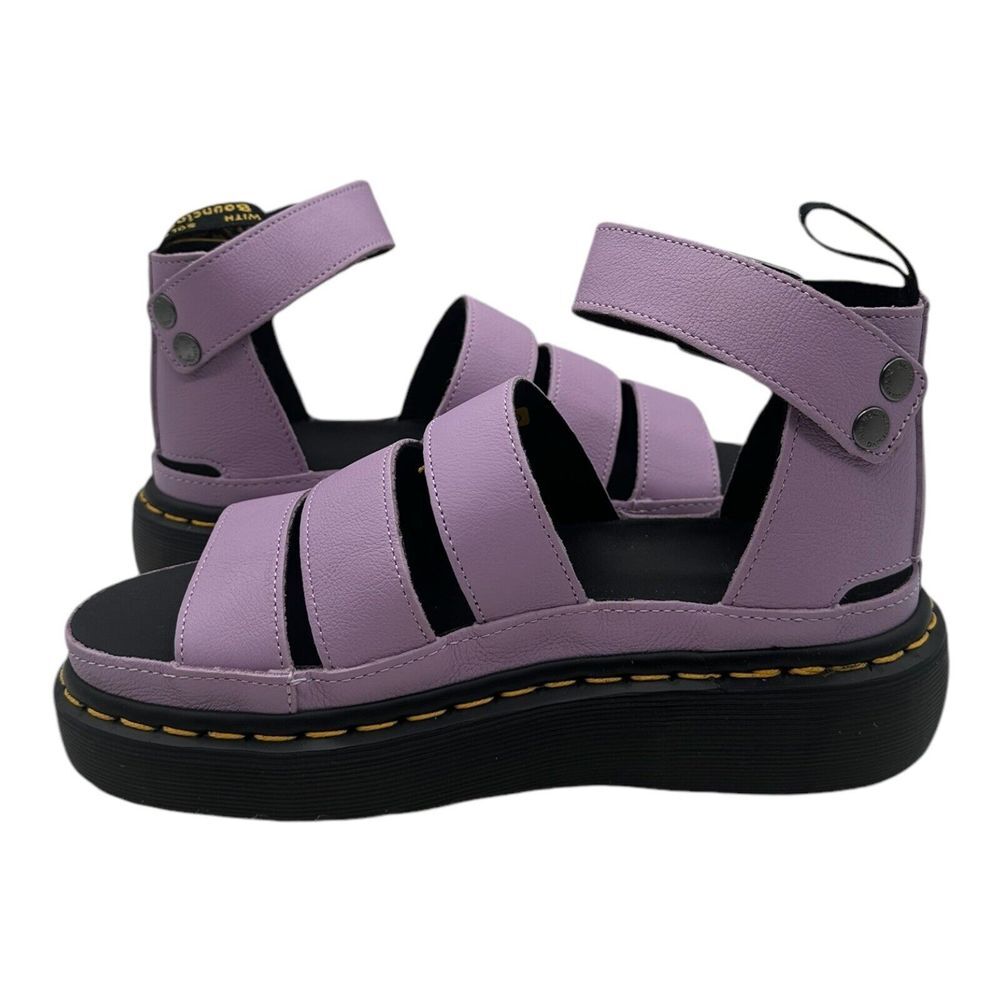 Dr. Martens Clarissa II Quad Sandals Women's Size 8 Lilac Purple Chunky Leather - Picture 3 of 10